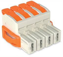 1vodičová pružinová svorkovnice, Páčka, Push-in CAGE CLAMP, Světle šedá
