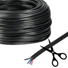4-žilový kulatý PVC kabel AWG 20/0,52 mm