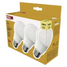 LED žárovka Basic A60, E27, 8,8 W (60 W), 806 lm, teplá bílá EMOS ZL5F47.3
