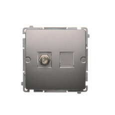 Anténní zásuvka jednoduchá typ F pro individuální instalace, Inox BMAF1.01/21