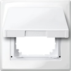 Krycí rámeček IP44, Merten M-Smart, s krytkou, polar white, lesklý plast 478019