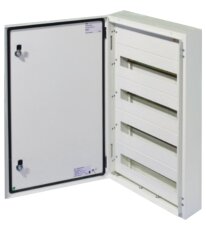 Kovová skříň T-BOX, nástěnná, 72 modulů - 4 řady, IP 65, 750x450x125 mm