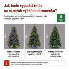 LED vánoční řetěz 50m, venkovní i vnitřní, multicolor, programy, časovač, D4AM26