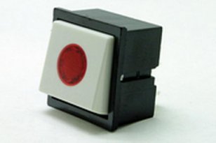 Desko 3454-28610 Vestavný spínač se signální doutnavkou (průzor červený) 6A/250V