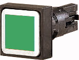 Eaton Q18DR-GN Ovládací hlavice tlačítek, 18x18 mm, aretace, zelená