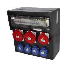 Zásuvková skříň RB40102000.1 /4030  RubberBOX IP65 jištěná s chráničem 63/4/003