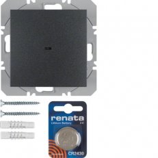 KNX RF tlačítko 1-násobné bateriové ploché, quicklink, S.1/B.x, antracit mat