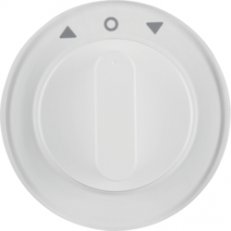 Centrální díl s otočným knoflíkem pro otočný žaluziový spínač, R.1/R.3, bílá l.