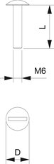 OBO BS M6x30 G Šroub s plochou kulovou hlavou M6x30 Ocel galv. zinek