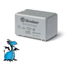 Výkonové relé do plošných spojů 66.22.9.012.0600, 2Z/30A, cívka 12 V DC, >1,5 mm