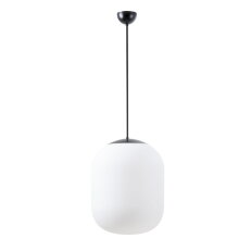 Závěsné svítidlo se skleněným stínidlem OSMONT TANIA P2 23W IP40 E27 černá