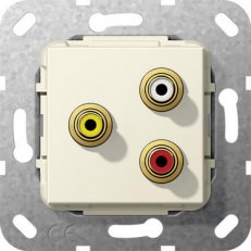 Cinch audio, Composite vložka krémově bílá GIRA 563701