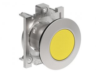 Lovato LPFQ105 PUSH-Tlačítkový ovladač d30mm zapuštěná kovové lícující žlutý
