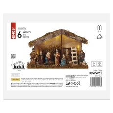 LED vánoční betlém, 17 cm, 2x AA, vnitřní, teplá bílá EMOS DCWW31
