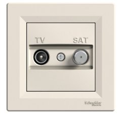 Schneider EPH3400323 Zásuvka TV-SAT, průběžná, krémová