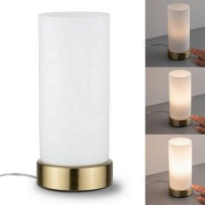 Stolní lampa Pinja dotykový vypínač 1-ramenné mosaz/opál 770.55 PAULMANN 77055