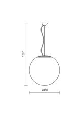 Závěsné svítidlo BALOO SU 45CM E27 1X23W IP44 OPAL REDO 9975