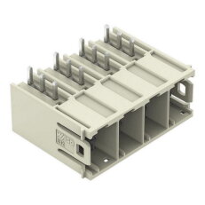 Konektor s pájecími piny THT pájecí kontakt 1,2x1,2 mm úhlové světle šedá 4pól.