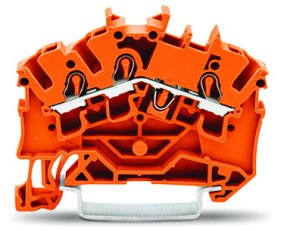 3vodičová průchozí svorka, 2,5mm2, Vhodná pro aplikace Ex e II, oranžová