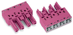 Zdířka 4pól. Kód. B Růžová WAGO 770-284