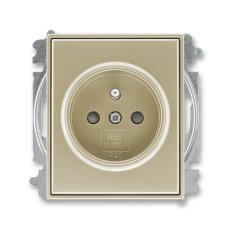 ABB TIME Zásuvka s clonkami bezšroubové svorky šampaňská 5519E-A02357 33