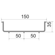 Drátěný žlab 35x150 zinkochromát KOPOS DZ 35X150_BZNCR