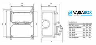 Zásuvkové kombinace 4x230V, SC 31 309 VB.01