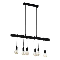 Závěsné svítidlo TOWNSHEND E27 černá 6X40W IP20 EGLO 44062