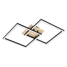 Stropní svítidlo LOMALTAS-Z LED-ZIG-CCT černá/dřevo/bílá 4X8W IP20 EGLO 901744