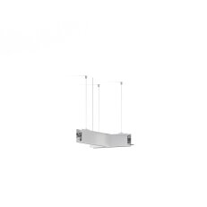 LED Svítidlo Serpent T, dolů, mléčný, 4000K, 14W, stříbrná ALUMIA FPSE105-0140DB