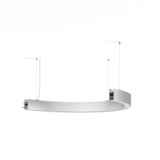 LED Svítidlo Serpent 1/2 R500, dolů, mléčný, 3000K, 27W, stříbrná FPSE052-0130DB
