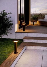 Soklové venkovní svítidlo RIGOSA LED 1X1 1X10W IP44 černá/bílá EGLO 901841