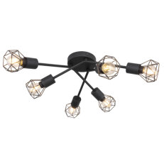 Stropní svítidlo XARA I černá 6xE14, max. 40W 230V GLOBO 54802S-6