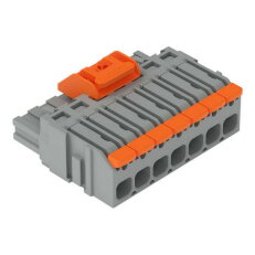 1vodičová pružinová svorkovnice, Páčka, Push-in CAGE CLAMP, Šedá