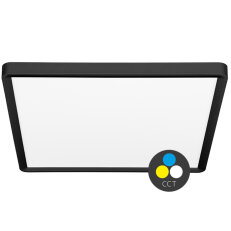 TERY LED sv. čtverec 40W,50cm,CCT,4800lm,IP40,černý lem ECOLITE W008S-CCT/40W/CR