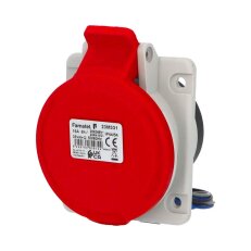 Zásuvka vestavná 23M331 IP44-54/400V/16A/5P 6h, šikmá 10°, mikrospínač SpeedPRO