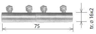 Svorka spojovací SS trubková 4xM6 Kovoblesk 21876