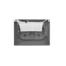 Zásuvka silová typ F kompaktní 2 násobná