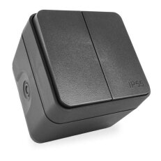 EMOS Cyklone přepínač dvojitý střídavý č. 6+6, IP55 EMOS D730423