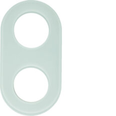 Rámeček 2-násobný pro svislou a vodorovnou montáž, Serie Glas, sklo, bílá