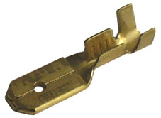 MK 1,5-48 Mosazný kolík, průřez 0,5-1,5mm2 / 4,8x0,8mm / síla materiálu 0,8mm