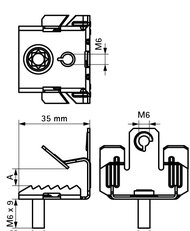 Britclips FU12,5 M6x9 8-12,5mm WALRAVEN 51520613