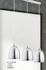 Lustr RONDA stříbrná 3xE27 60W Š.70cm