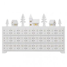 LED adventní kalendář, 37x23cm, 2x AA, vnitřní, teplá bílá Emos