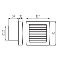 Ventilátor TWISTER AOL120T s časovačem a s automatickou žaluzií, KANLUX 70960