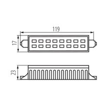 Světelný LED zdroj RANGO R7S SMD-WW, KANLUX 15098