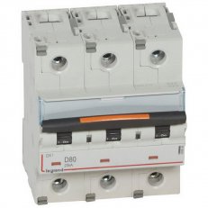 DX3 JISTIČ, 3 PÓLOVÝ, CHAR. D,80A 25KA LEGRAND 409840
