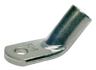 OL45R 10-M 6 Oko lisovací CU lehčené zahnuté 45° cínované, průřez 10mm2/M6