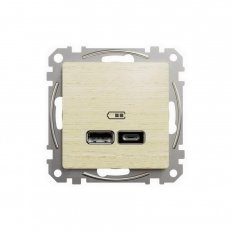 Sedna D/E Dvojitá USB A+C nabíječka 2.4A, Bříza SCHNEIDER SDD180402