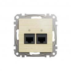 Sedna D/E Datová zásuvka 2xRJ45 kat. 6 UTP, Bříza SCHNEIDER SDD180462